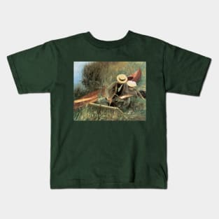 Paul Helleu Sketching with His Wife by John Singer Sargent Kids T-Shirt